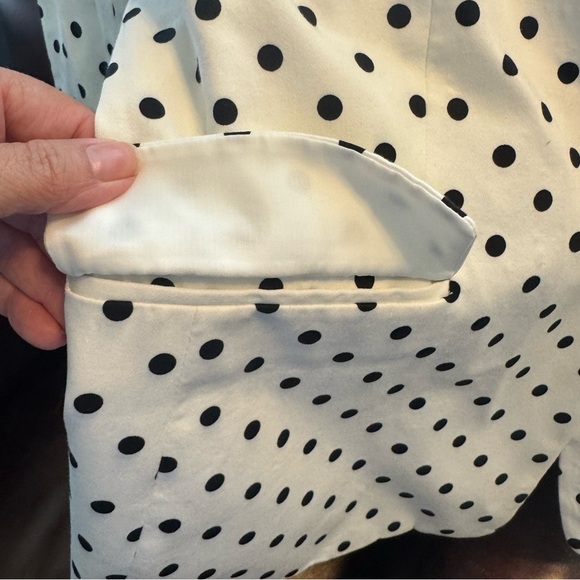 Tahari White and Black Polka Dot Blazer - Picture 5 of 7